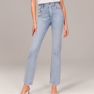 Abercrombie Ultra High Rise Ankle Straight Jeans